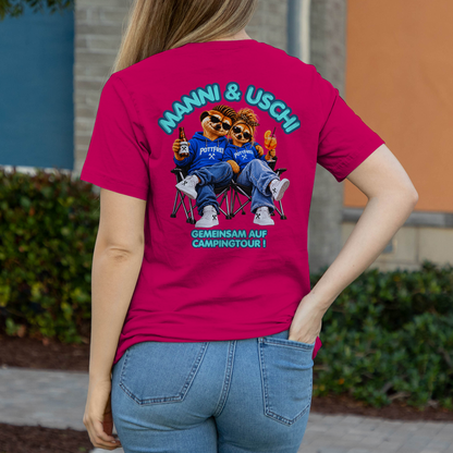 MANNI & USCHI – GEMEINSAM AUF CAMPINGTOUR! - Damen T-Shirt POTTFREI