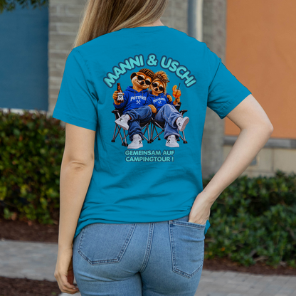 MANNI & USCHI – GEMEINSAM AUF CAMPINGTOUR! - Damen T-Shirt POTTFREI