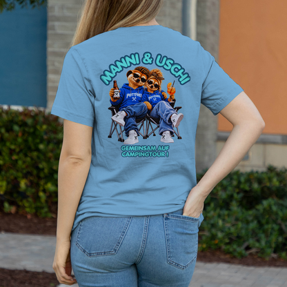 MANNI & USCHI – GEMEINSAM AUF CAMPINGTOUR! - Damen T-Shirt POTTFREI