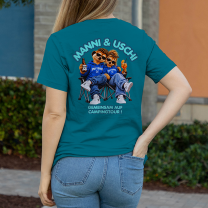 MANNI & USCHI – GEMEINSAM AUF CAMPINGTOUR! - Damen T-Shirt POTTFREI