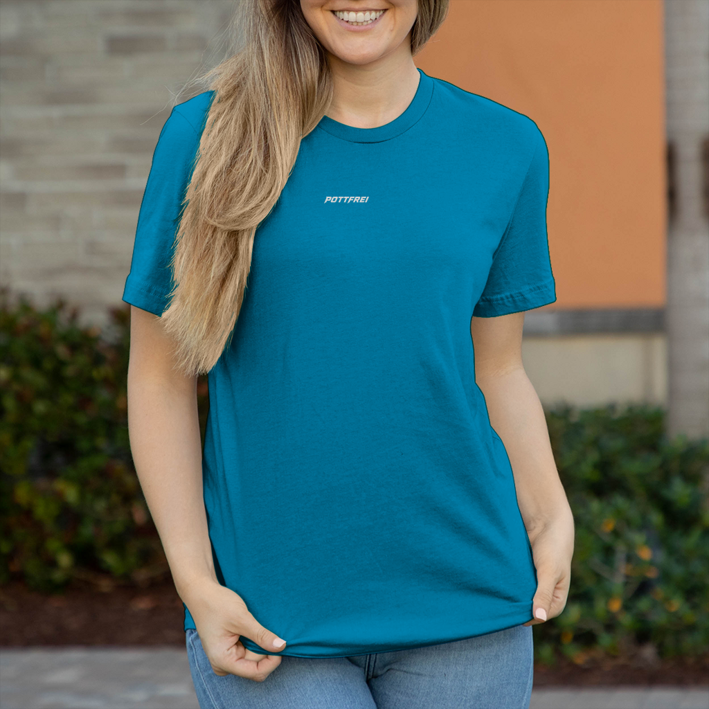 CAMPINGSTUHL STEHT - SPRITZCHEN LÄUFT  - Damen T-Shirt POTTFREI