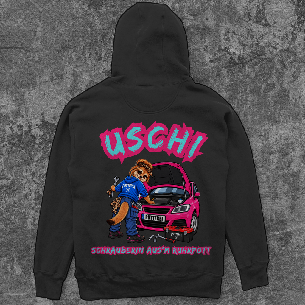 USCHI, SCHRAUBERIN AUS`M RUHRPOTT -  Camping Unisex  Hoodie