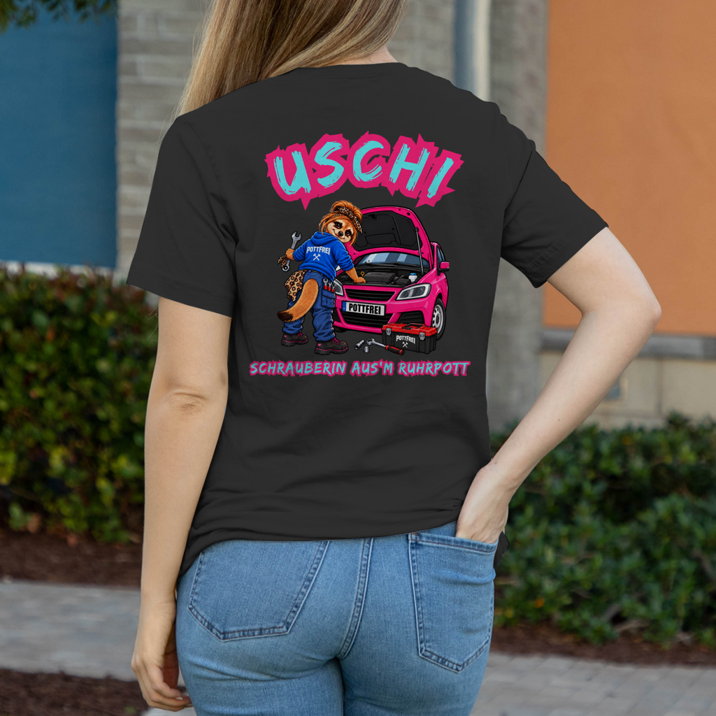 USCHI, SCHRAUBERIN AUS`M RUHRPOTT - Damen T-Shirt POTTFREI