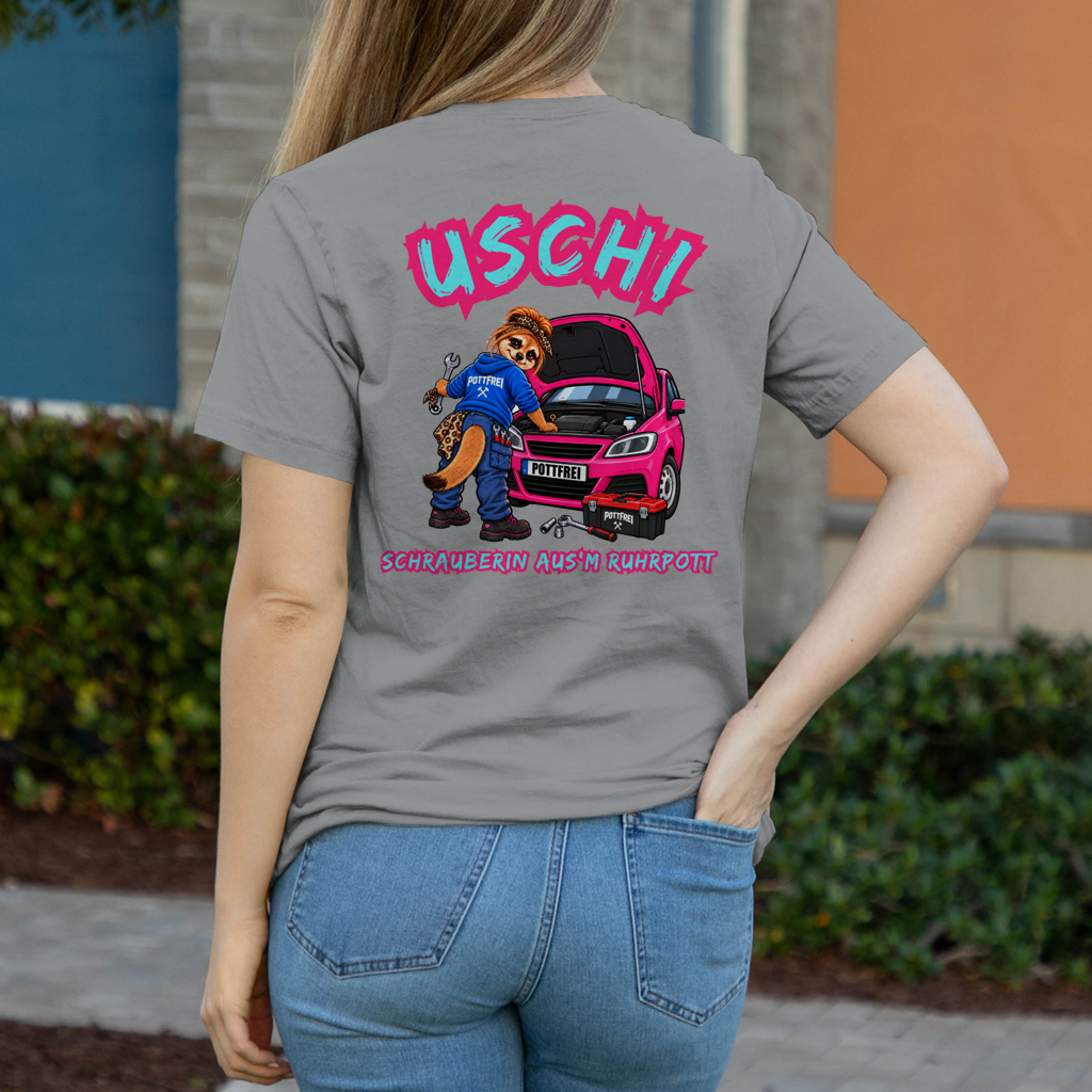USCHI, SCHRAUBERIN AUS`M RUHRPOTT - Damen T-Shirt POTTFREI