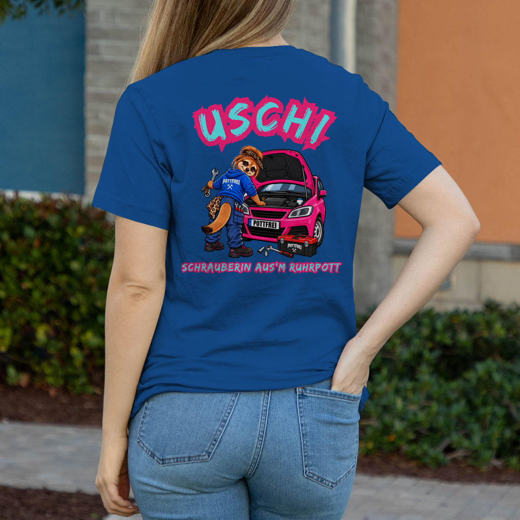 USCHI, SCHRAUBERIN AUS`M RUHRPOTT - Damen T-Shirt POTTFREI