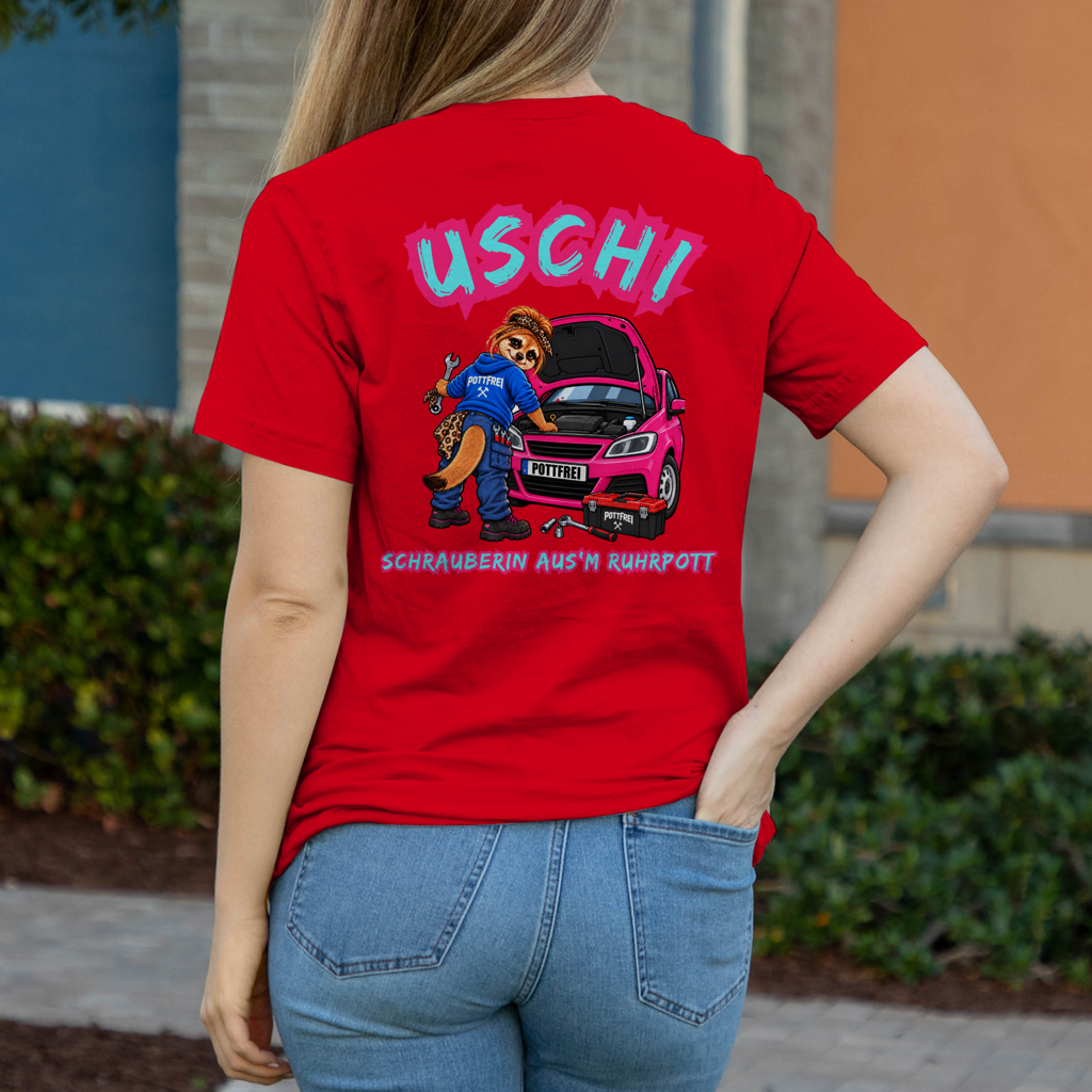 USCHI, SCHRAUBERIN AUS`M RUHRPOTT - Damen T-Shirt POTTFREI