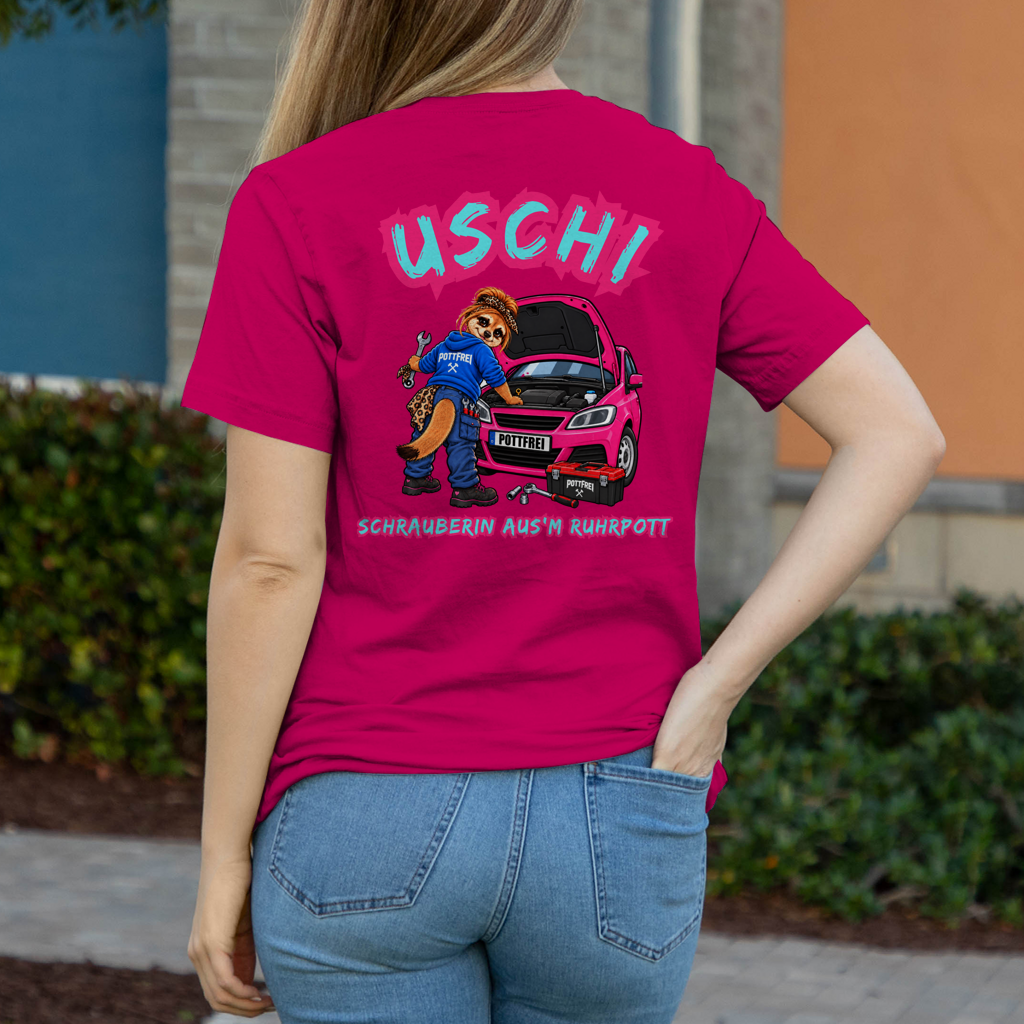 USCHI, SCHRAUBERIN AUS`M RUHRPOTT - Damen T-Shirt POTTFREI