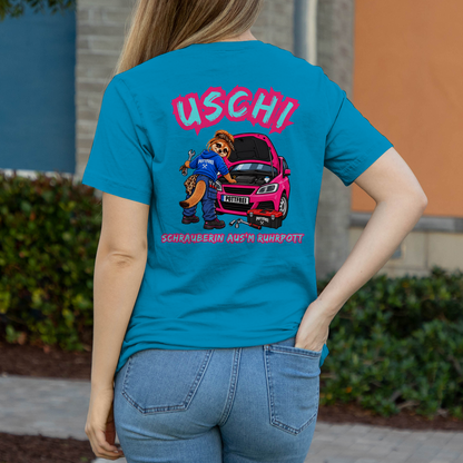 USCHI, SCHRAUBERIN AUS`M RUHRPOTT - Damen T-Shirt POTTFREI