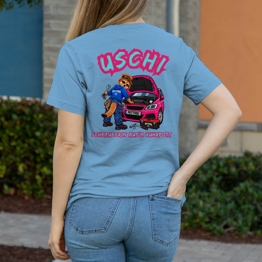 USCHI, SCHRAUBERIN AUS`M RUHRPOTT - Damen T-Shirt POTTFREI