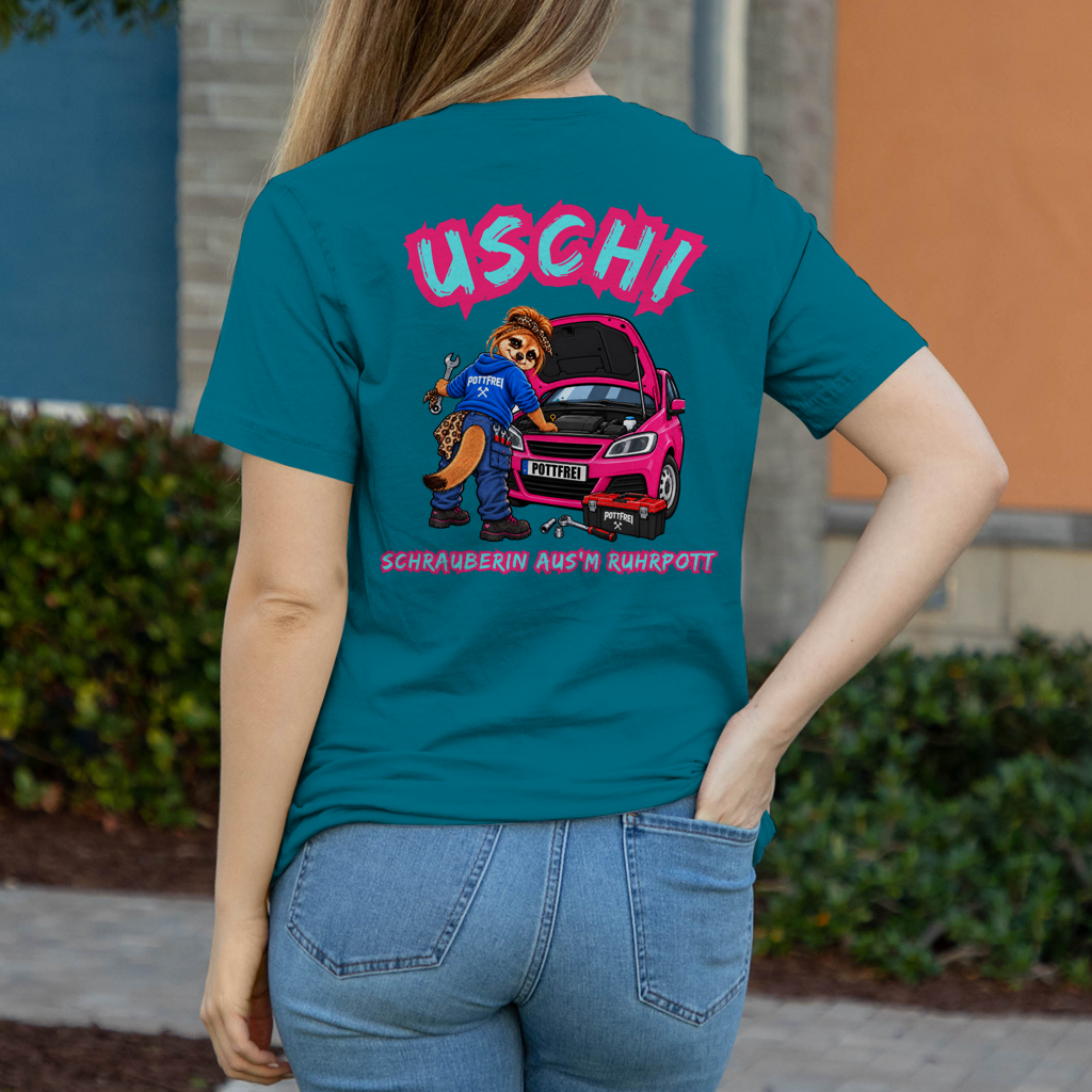 USCHI, SCHRAUBERIN AUS`M RUHRPOTT - Damen T-Shirt POTTFREI