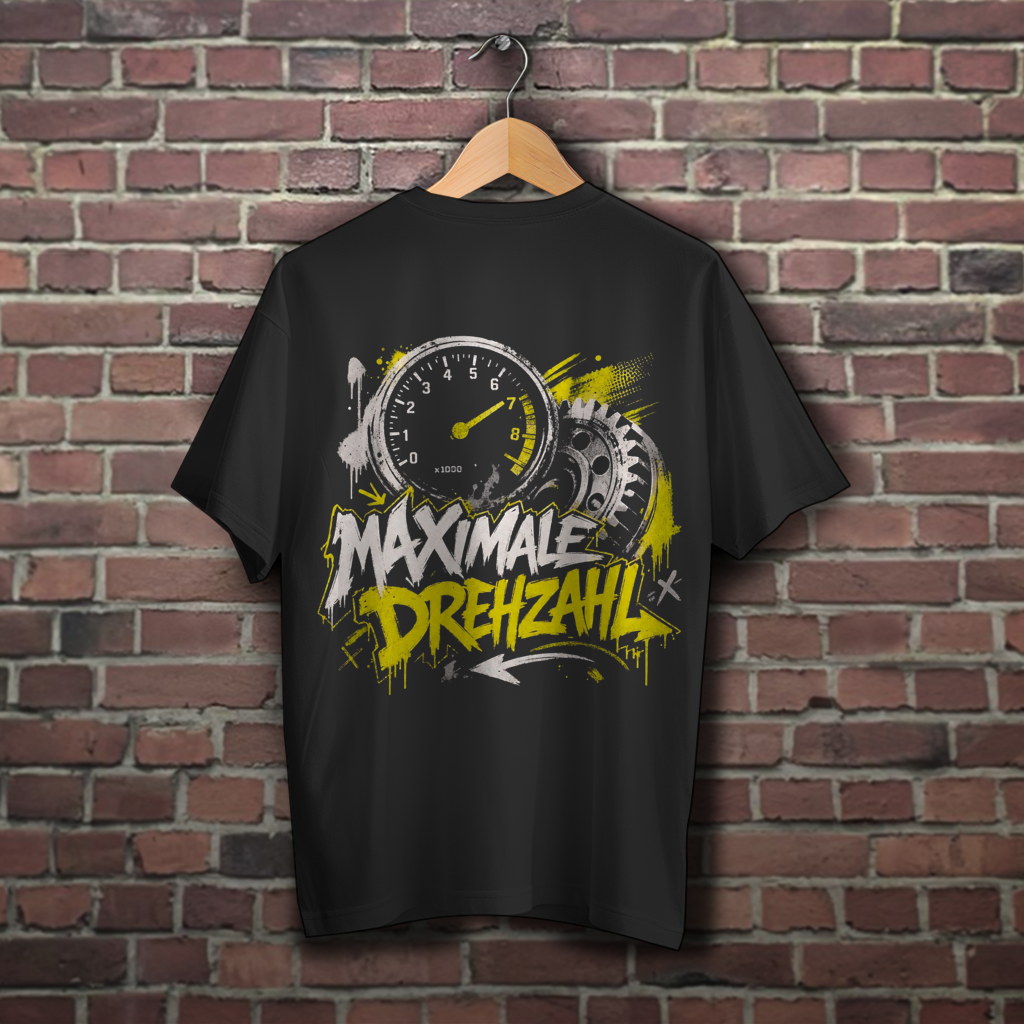„Maximale Drehzahl“ –  Oversize T-Shirt AsphaltKult