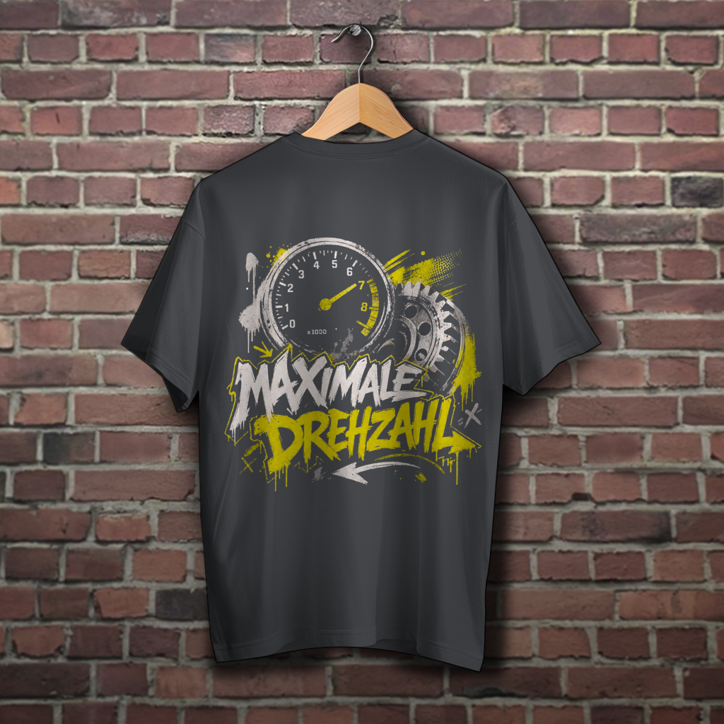 „Maximale Drehzahl“ –  Oversize T-Shirt AsphaltKult