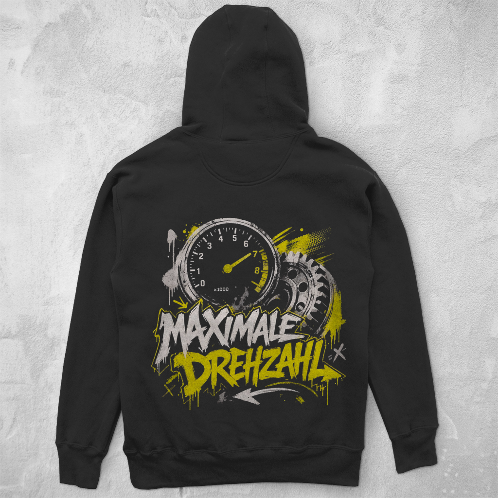 „Maximale Drehzahl“Unisex Oversize Hoodie AsphaltKult