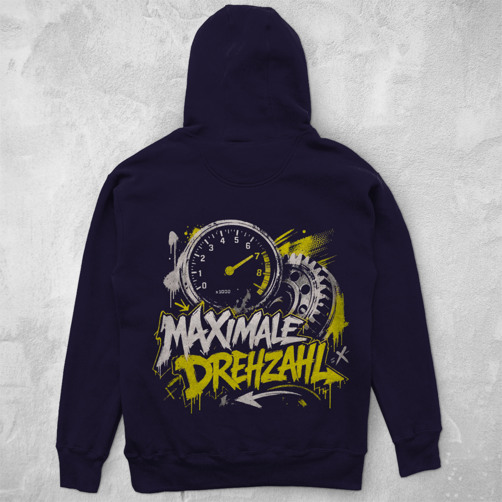 „Maximale Drehzahl“Unisex Oversize Hoodie AsphaltKult